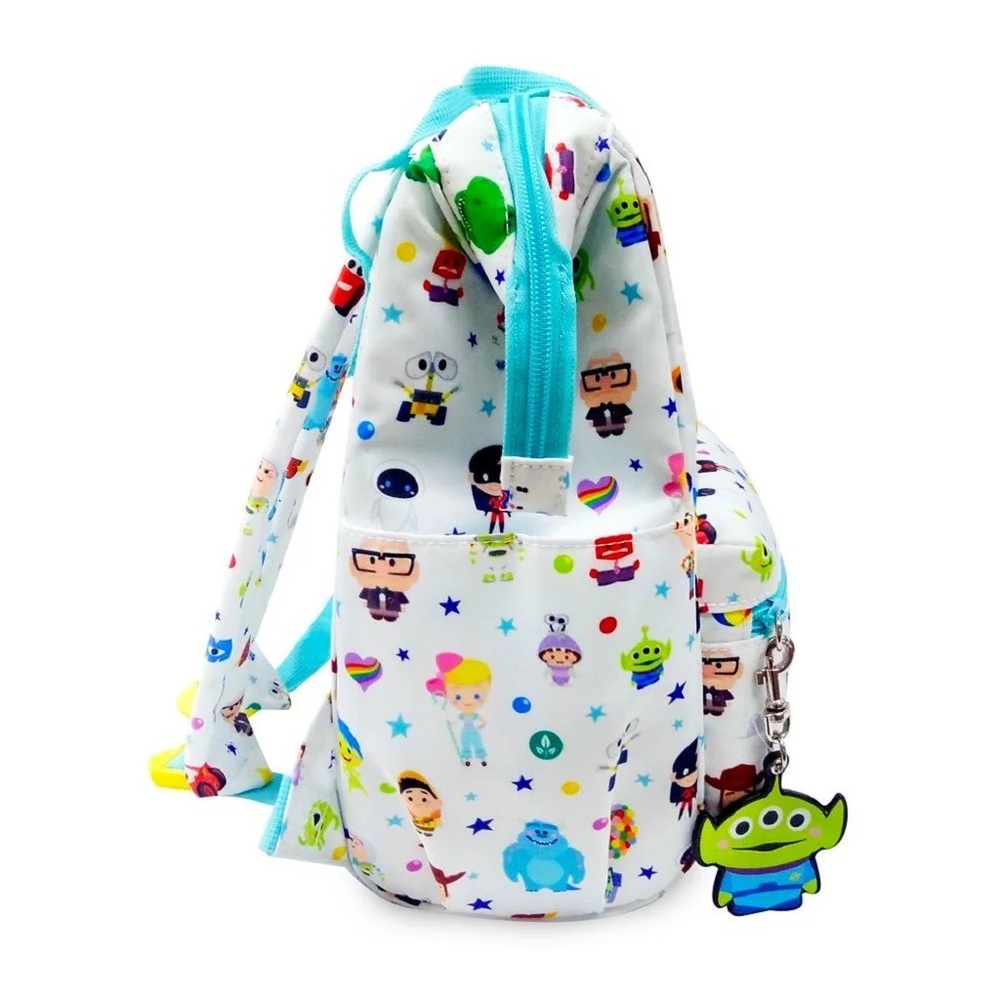 Disney Pixar Small Kid Backpack 12" Tall Toy Story, Cars, Up White Multi-Color - Picture 3 of 12